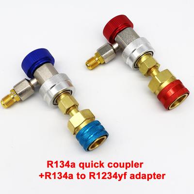 Sada adaptéru rychlospojky R1234YF na R134A, rychlospojka na horní/nízké straně R1234YF adaptér na nabíjecí hadici AC