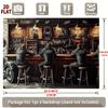 2D flaches Banner 1 Partybanner Retro Bar Polyester Hintergrundtuch Industriell Lokomotive-Thema Fotografie Hintergrundbanner