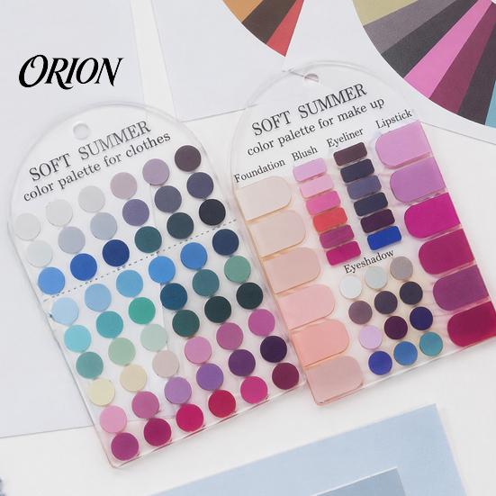 Seasonal Color Analysis Card 2Pcs Summer Cards Set, Portable Palette Personal Card, Acrylic Matching Guide for Outfits & Makeup