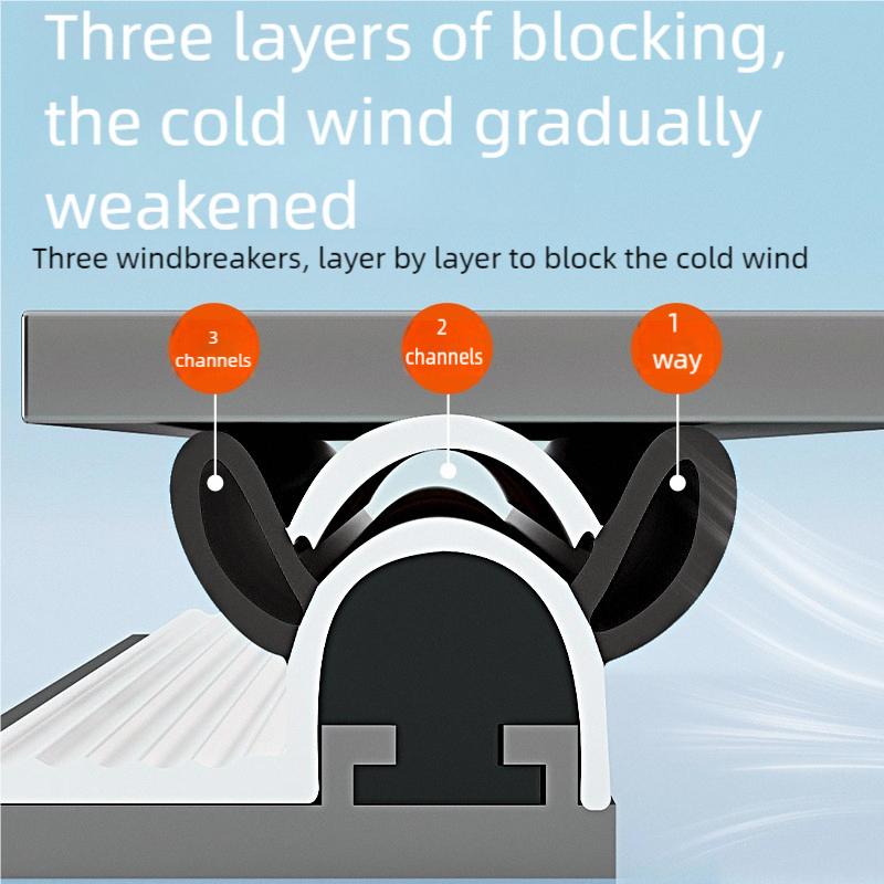 4M TPE Self-adhesive Window Seal Strip Plastic Steel Window Insulation Weatherstrip Flexible Bilateral Windproof Dustproof Strip