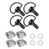 Für DUCATI MV Agusta Aprilia Yamaha R1 R6 Honda 17mm Universelle Schnellverschluss-Befestigungselemente D-RING 1/4-Umdrehung-Niet Verkleidungsbolzen Stehbolzen