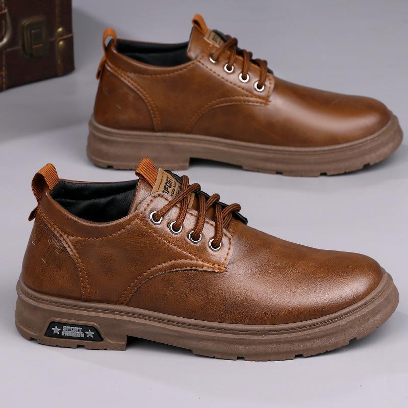 Zapatos de Hombre Casual Cuero Suela Blanda Pala Blanda Transpirables Anti-Olor Antideslizantes Conducción.