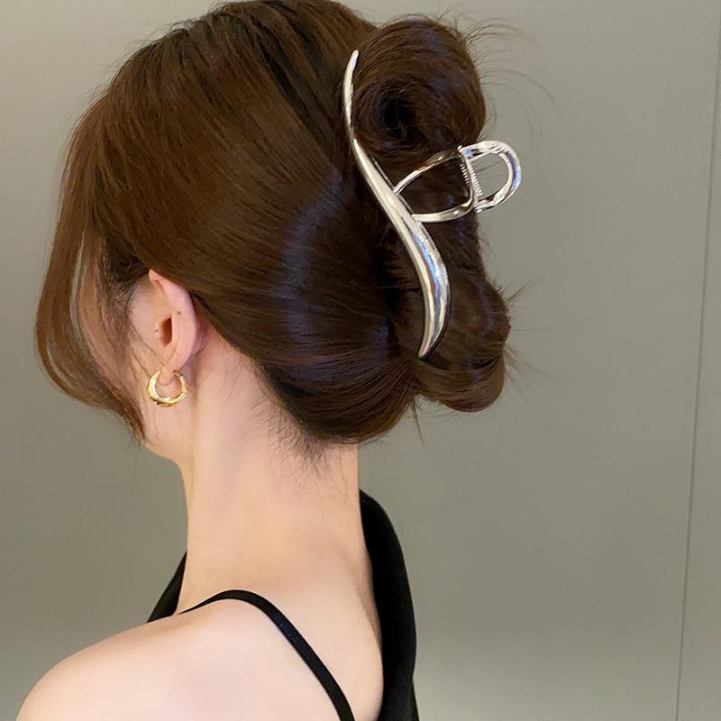 2023 Vintage Geometric Hair Claws Korean Hollow Out Grab Hair Clip Hairpins For Women Fashion New Headwear Girl Hair Accessories