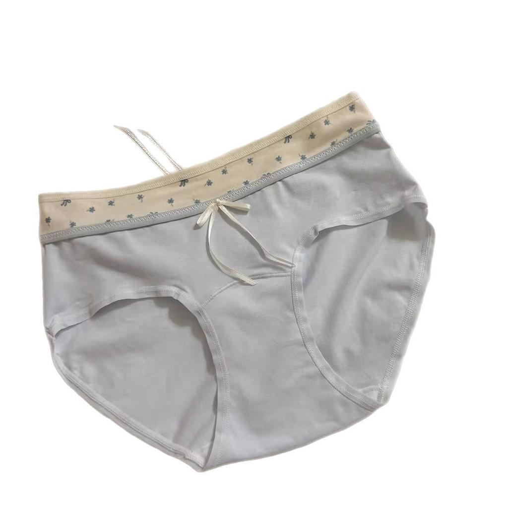 10A Antibacterial Cotton Mid-Waist Hip-Wrap Paneled Panties