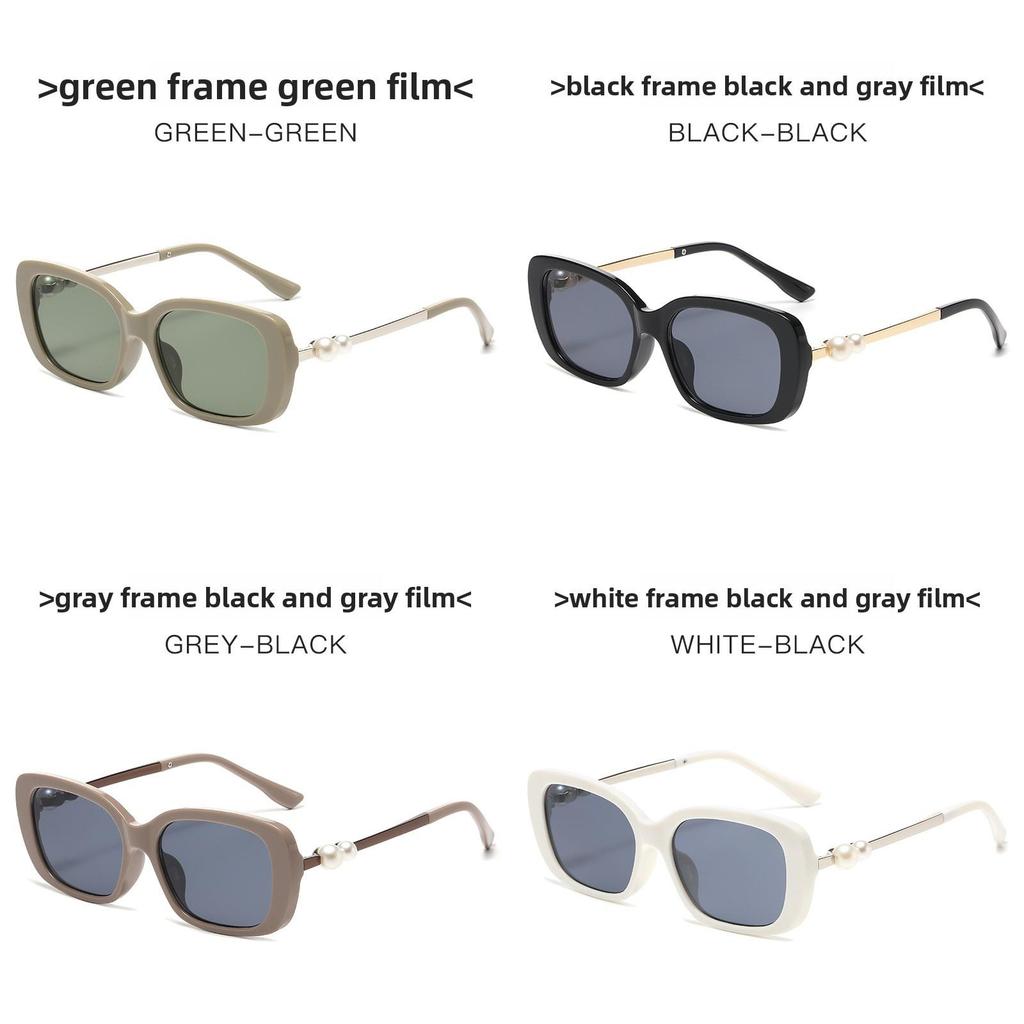 Small Fragrance Celebrity Style Pearl Leg Sunscreen Sunglasses For Fashion Girls