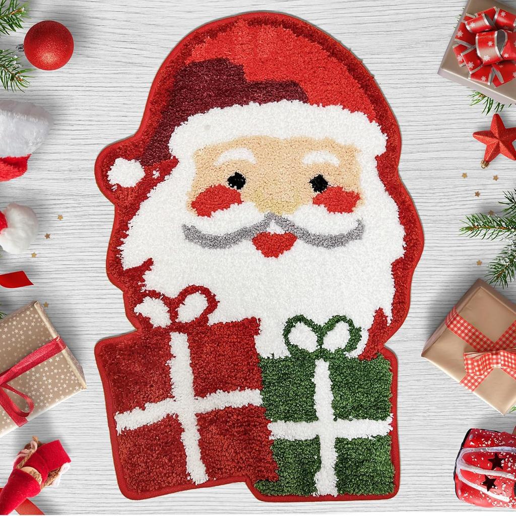 Christmas Imitation Cashmere Carpet Bed Dirty Easy To Take Care of Slip-resistant Mat Home Use Bedroom Living Room Study Mat