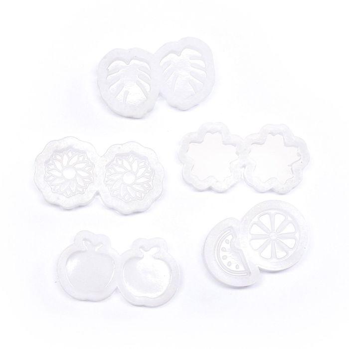 Moules en silicone pour bijoux - GRAINE CREATIVE - 5 mini moules - Multicolore - Réutilisables - 35x20x5mm