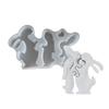 Rabbits Statue Silicone Candle Molds for Epoxy Resin Candle Making Rabbits Fondant Mold for Candy Chocolate Desserts