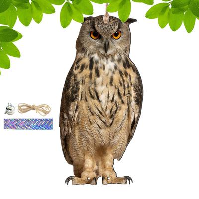 Repelente de Pájaros Espantapájaros Duradero Colgante Ahuyentador de Búhos Repelente de Pájaros Campana Estilo Plano para el Hogar Huerto Pastoral Espantapájaros para el Hogar