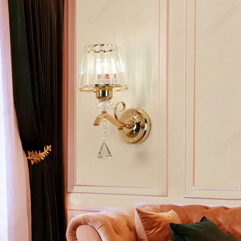Creative LED Wall Lights Crystal Lampshades Bathroom Bedrooms Living Rooms Indoor Lighting Fixtures Wall Lights Home Decor
