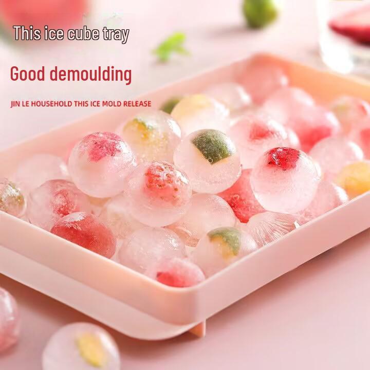Ice Cube Tray with Lid - 33-Cavity Creative Spherical Mold