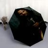 1pc Sword Knight Automatic Folding Umbrella - Compact 8-Rib Design, Durable Plastic & Iron1172L