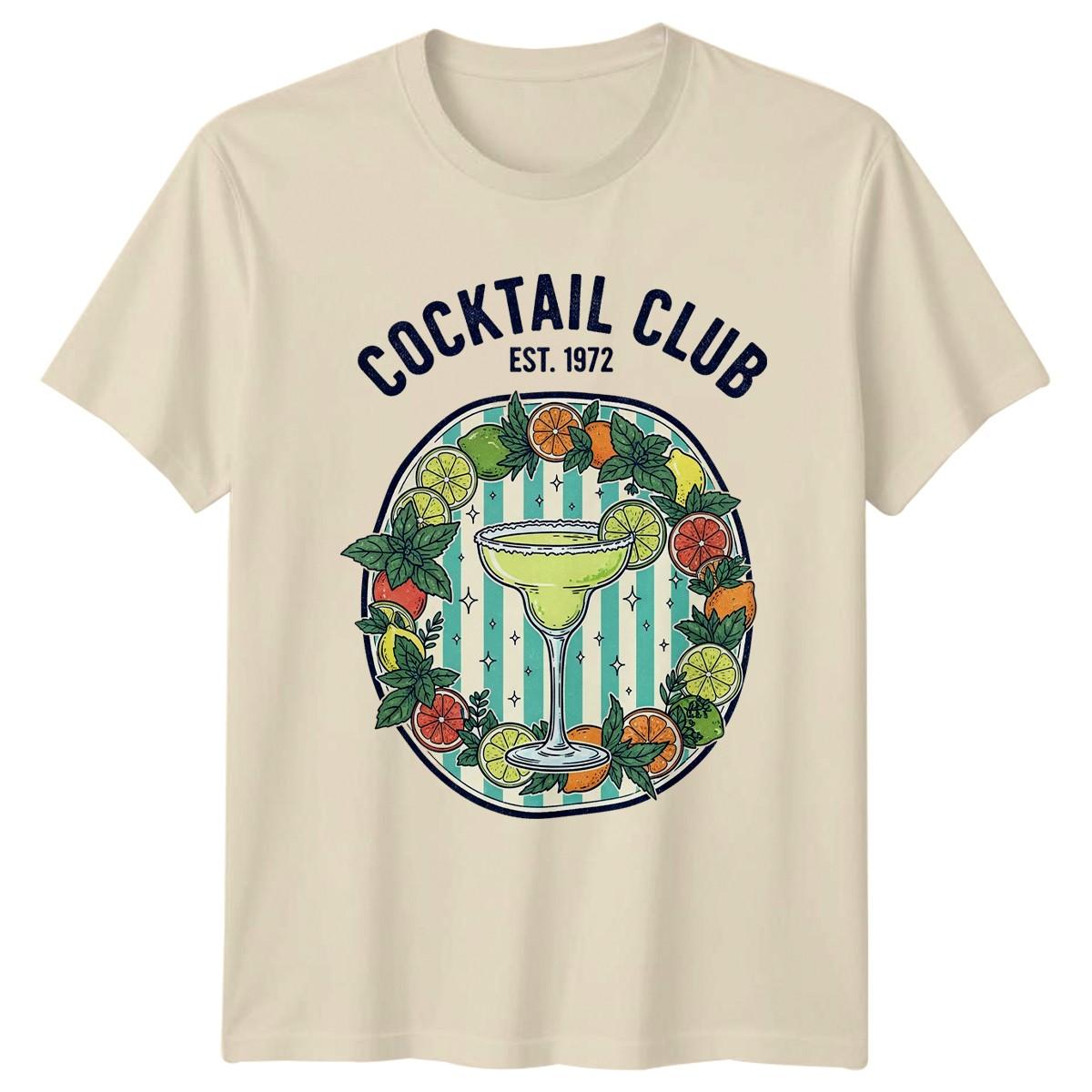 Cocktail Club Est 1972 T-Shirt Funny Margarita Gift For Him And Her XXXXL