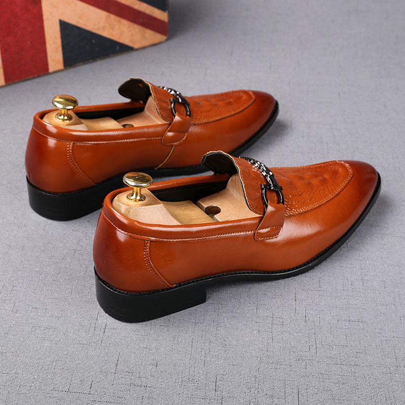 Fashion Luxury Fashion Men Crocodile Pattern Casual Leather Shoes Male Lace Up Flats Homecoming Wedding Dress Prom Zapatillas Hombre