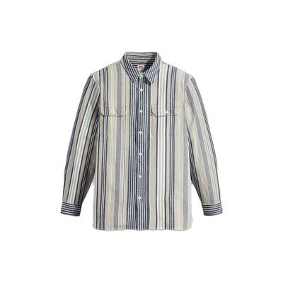 Ριγέ Φαρδιά Εφαρμογή Μονόκουμπο πουκάμισο Μακρύ Μανίκι Ανδρικά πουκάμισα Πολλά Χρώματα 19573-0204