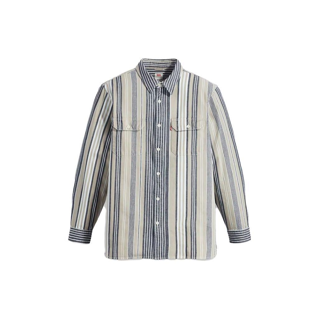 

Рубашка мужская Levis в полоску свободного кроя на пуговицах с длинным рукавом разноцветная 19573-0204 L