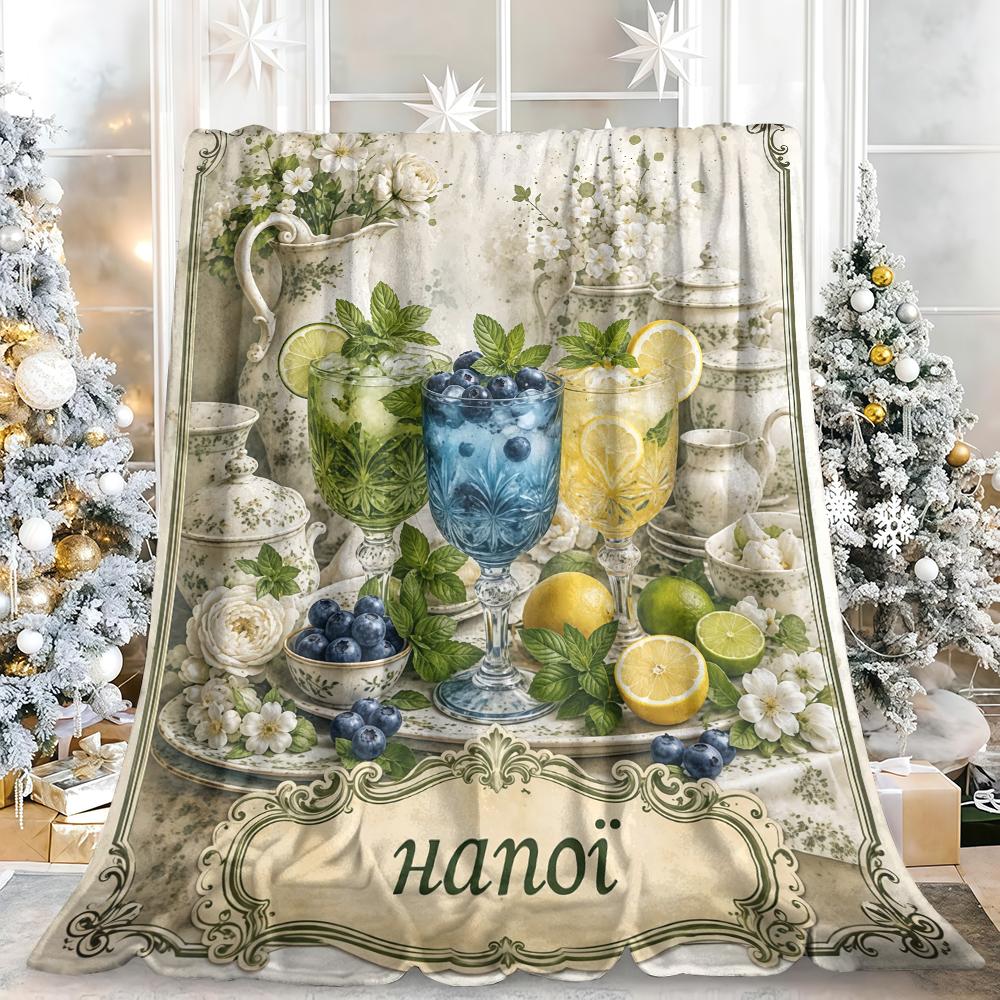 Lavender Wildflowers Premium Velvety High-Quality Flannel Blanket Ideal for Halloween Christmas Holiday Season Gifts
