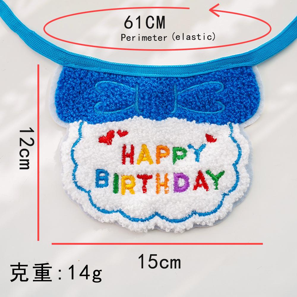 Pet Ins Wind Birthday Saliva Towel Cat Bib Scarf Dog Cat Hat