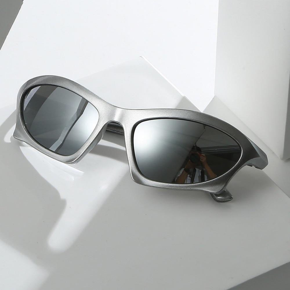 Y2K Futuristic Technology Style  Sunglasses Women Western Fashion Babes Mercury Flake Sunglasses