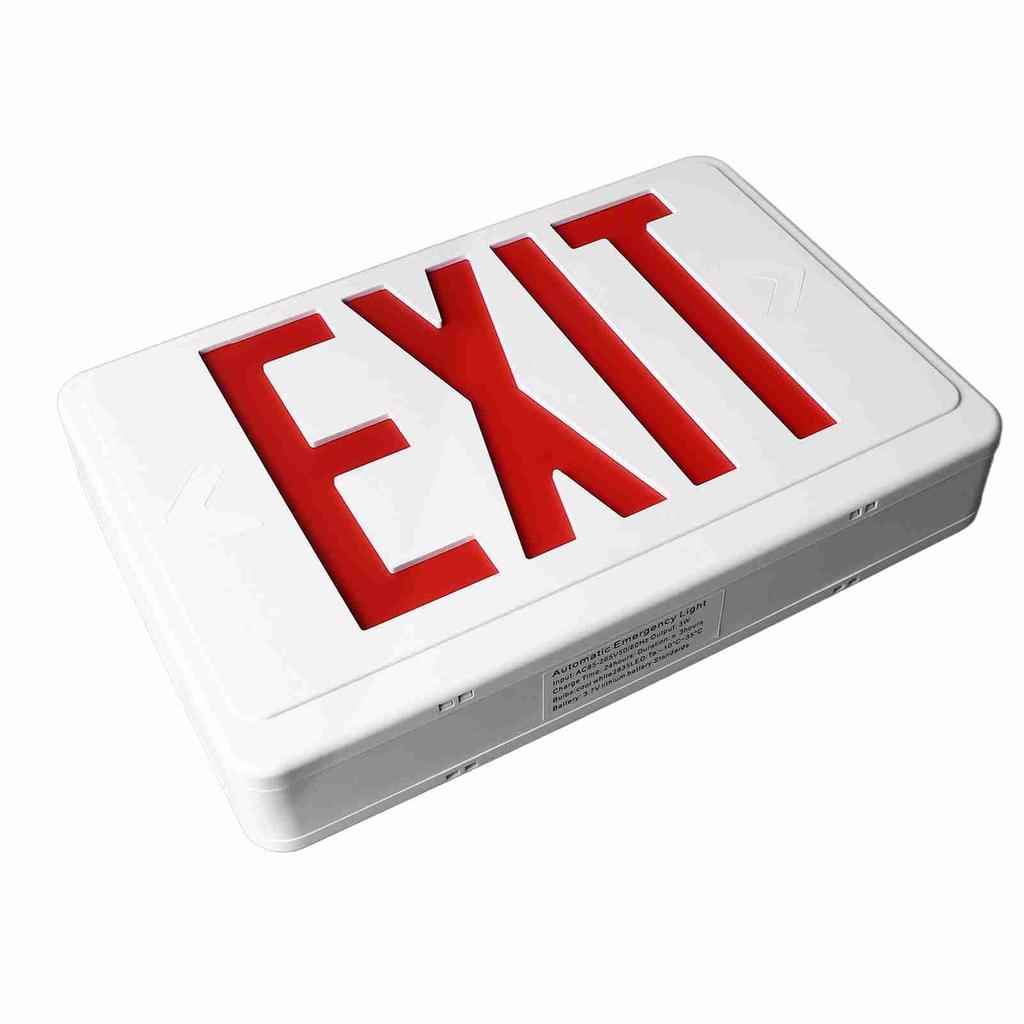 LED Emergency Exit Sign Professional IP30 Protection Grade Long Lasting Red LED Exit Sign for Business AC85‑265V
