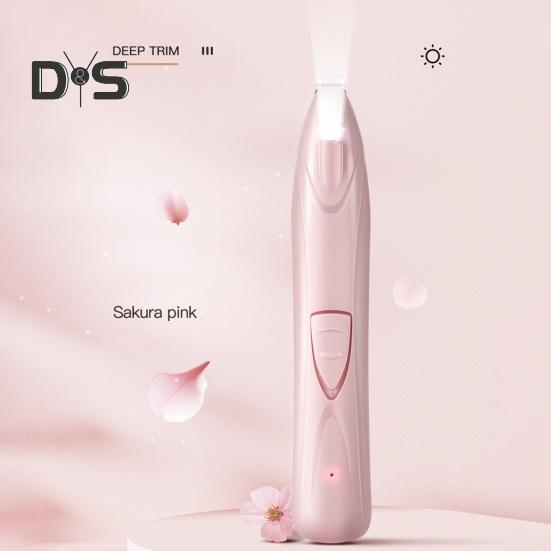 Electric Pet Hair Trimmer USB Rechargeable Dog Clipper with LED Light Quiet Pet Claw Trimmer for Cats Dogs Paws Face Ears