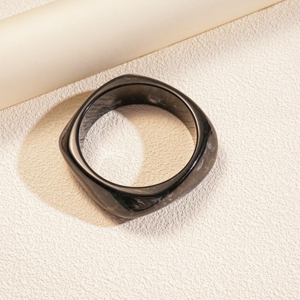 Bohemian Acrylic Bangle Smudging Retro Hand Ring Cute Irregular Wide Bracelet  Decoration
