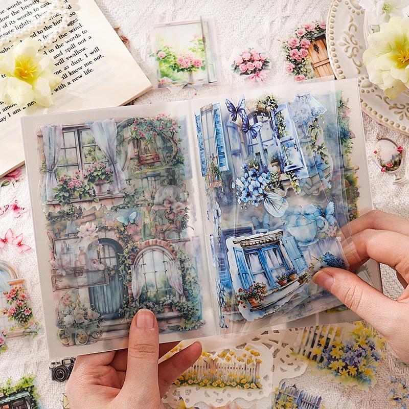 Yue Zhen Retro Glasierte Kachel Tagebuch Aufkleber: PET-Stanzaufkleber