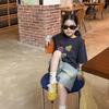 Girls' Korean Style Lightweight Cotton Cartoon T-Shirt