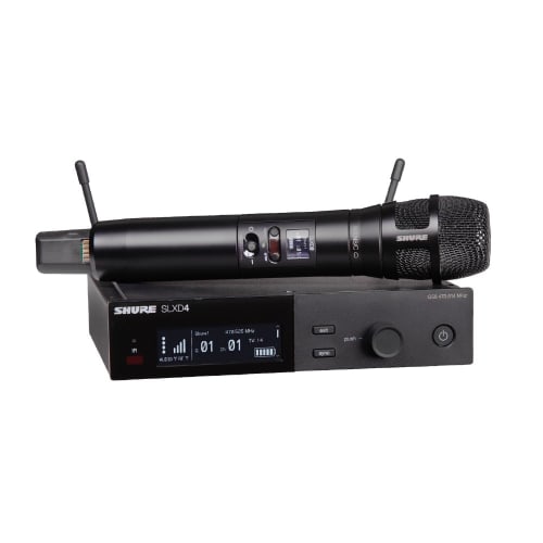 Shure SLXD24/N8CB Wireless System with Nexadyne 8/C Handheld Dynamic Microphone (Transmitter): B-Band, Up to 10 Simultaneous Channels, Cardioid Patter