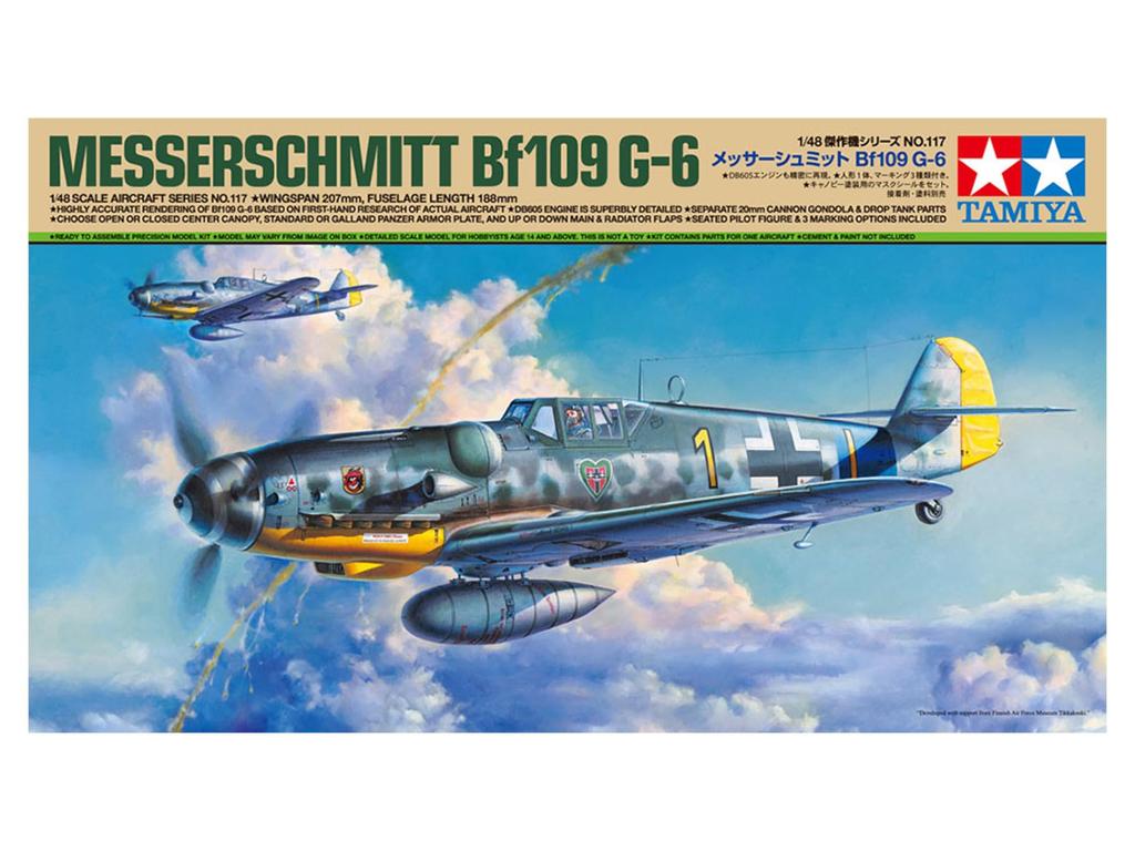 Tamiya 1/48 Masterpiece Series No. 117 German Messerschmitt Bf109 G-6 Plastic Model Kit 61117