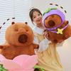 Dress Up Capybara Plush Toy Simulation Capibara Fluffty Doll Cute Capybara Plush  Birthday Gift