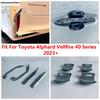 Outer Door Bowl / Rear Bumper Fog Light Lamp Eyebrow Cover Trim For Toyota Alphard Vellfire 40 Series 2024 ABS Accessories