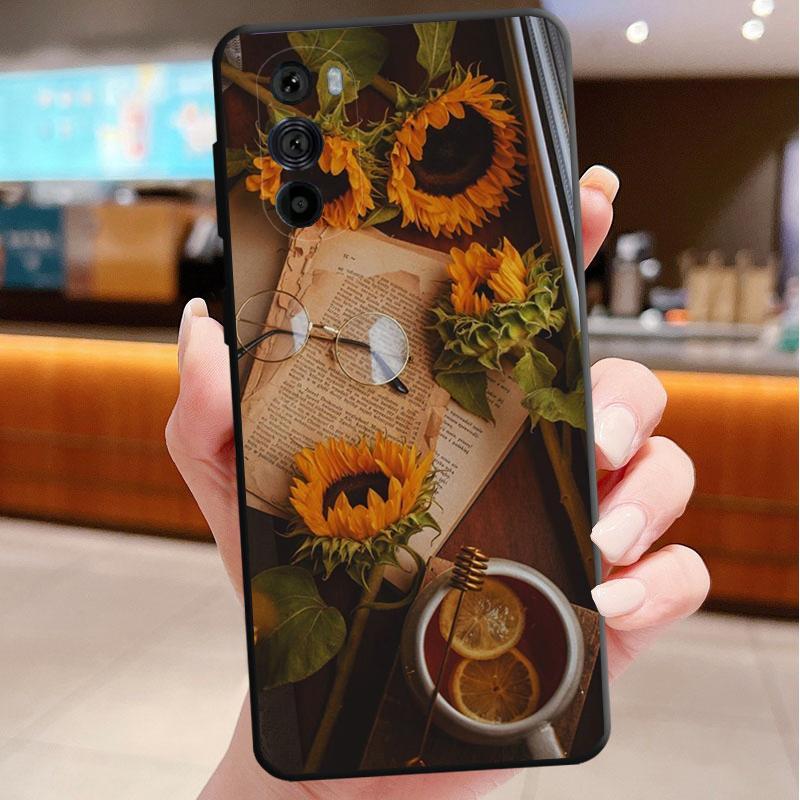 Sunflower Phone Case For Motorola Edge 60 50 40 Pro 60 50 40 30 Ultra Neo Fusion Moto G Play G Stylus G Carcasas