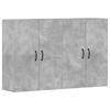 VidaXL Armoires murales 2 pcs gris béton bois d'ingénierie 3197884