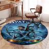 Avatar Pattern Round Rug, Indoor/Outdoor Mat, for Picnic, Gameroom, Bedroom, Office, Living Room, Home Decor Carpet, Birthday Gift