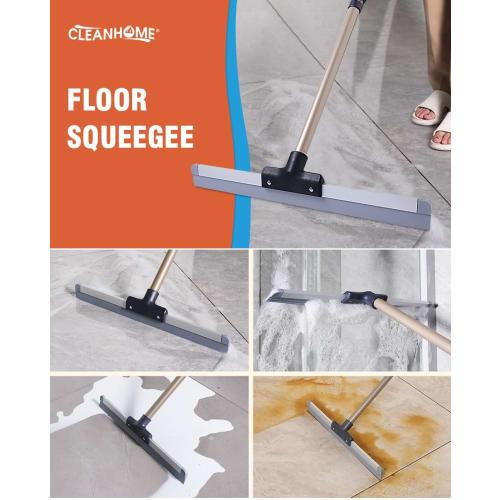 CLEANHOME Extendable Dry Wiper, Water-Draining Wiper, Squeegee, 113-140cm, Floor Cleaning, Glass Wiper, Floor Squeegee, Suitable for Balconies, Entryw