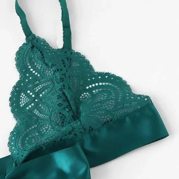 Sexy Lace Bra Brief Set Lingerie Set Women Underwear Transparent Bra Panties Sets Female Red Ultra-thin Unlined Underwear Set