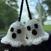 1 Pair Ghost Pendants Crochet Car Mirror Hanging Accessories