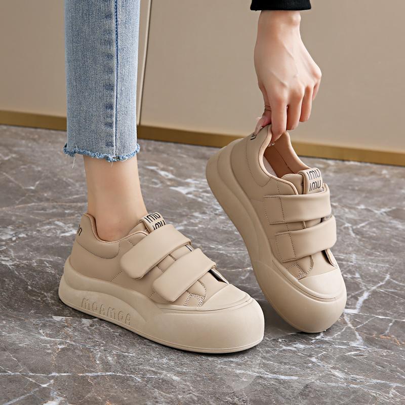 Sports platform shoes new spring and autumn muffin pregnant women Velcro casual board shoes