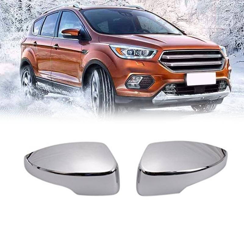 A51K-Spiegelkappen Rückspiegel Außenabdeckung für Ford Escape Kuga 2013- Chrom 2 Stück