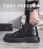 Martin Boots Men's Autumn Breathable Mid-help British Style Boots Men's Trendy Short Boots Versatile High-top Tooling Leather Shoes Men's Boots