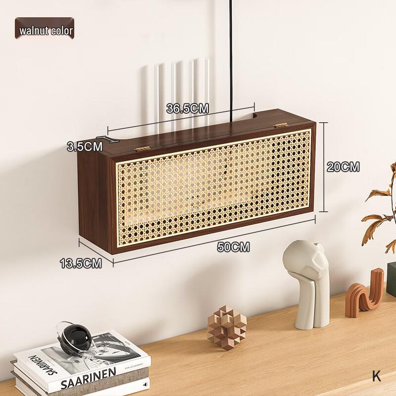 Винтажная плетёная ротанговая коробка для хранения WiFi-роутера