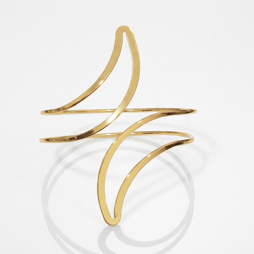 

Simple Hollow Crescent Arm Cuff Adjustable Open Arm Cuff Fashion Trend Gift Versatile Jewelry