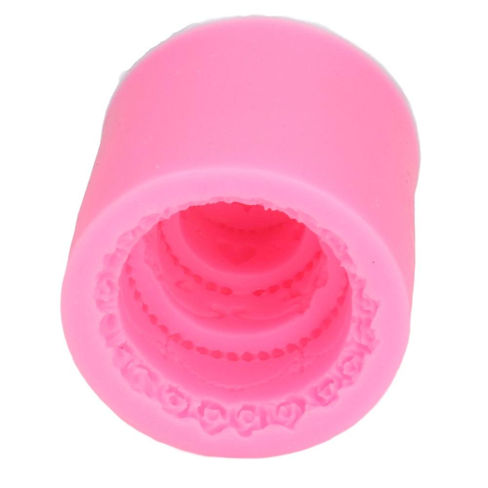 2pcs Pink Fondant Mould Durable Cake Mould Fondant Silicone DIY Cake Making
