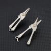 Portable Alloy Mini Scissors with Ergonomic Handle for Nose Hair Beard and Eyebrow Grooming Round Tip Nose Hair Trimmer