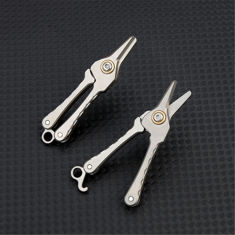 Portable Alloy Mini Scissors with Ergonomic Handle for Nose Hair Beard and Eyebrow Grooming Round Tip Nose Hair Trimmer