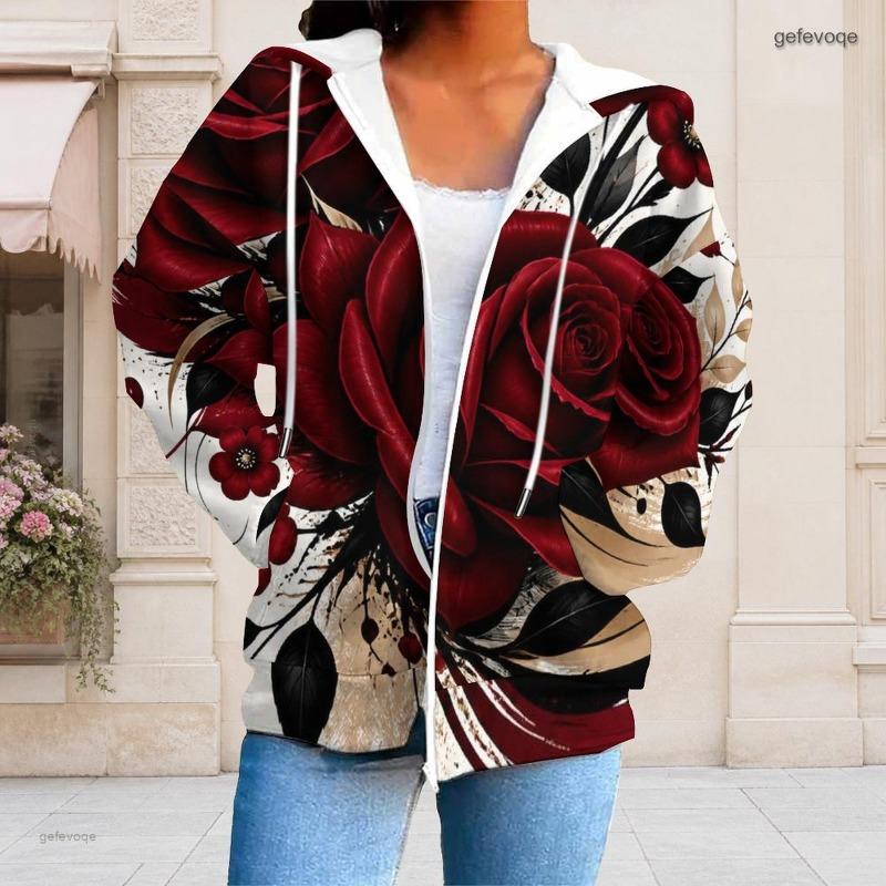 Women's Zip Up Hoodie, Spring Autumn Daily Casual Versatile