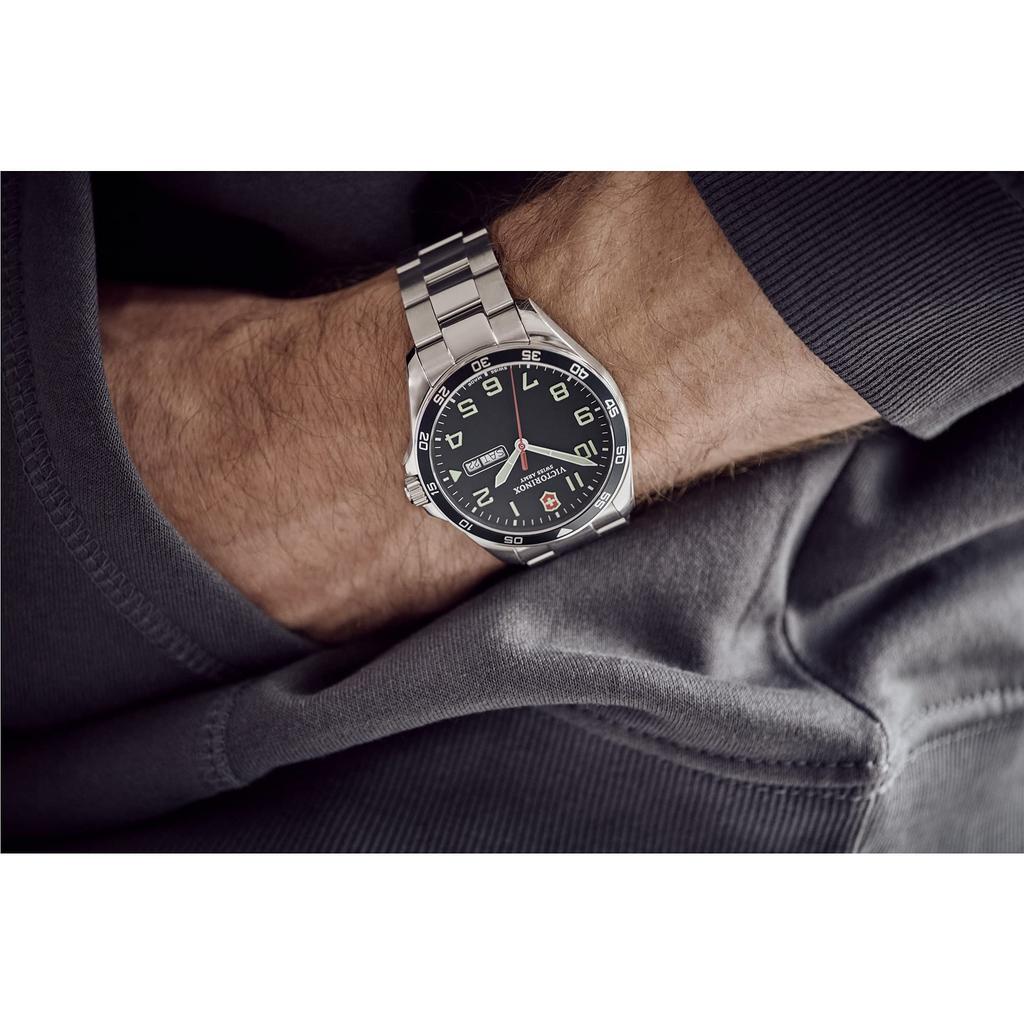 VICTORINOX FIELDFORCE stainless steel case blue stainless steel gift 241851 watch, (316L), dial, bracelet, item, []