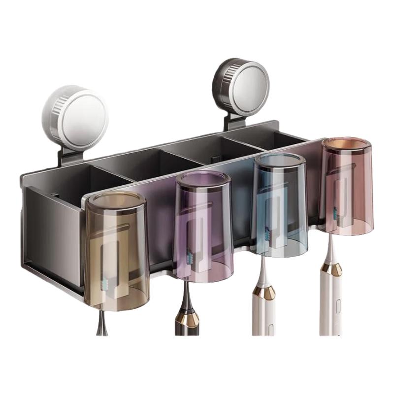 Suction Cup Wall-Mounted Toothbrush Holder
