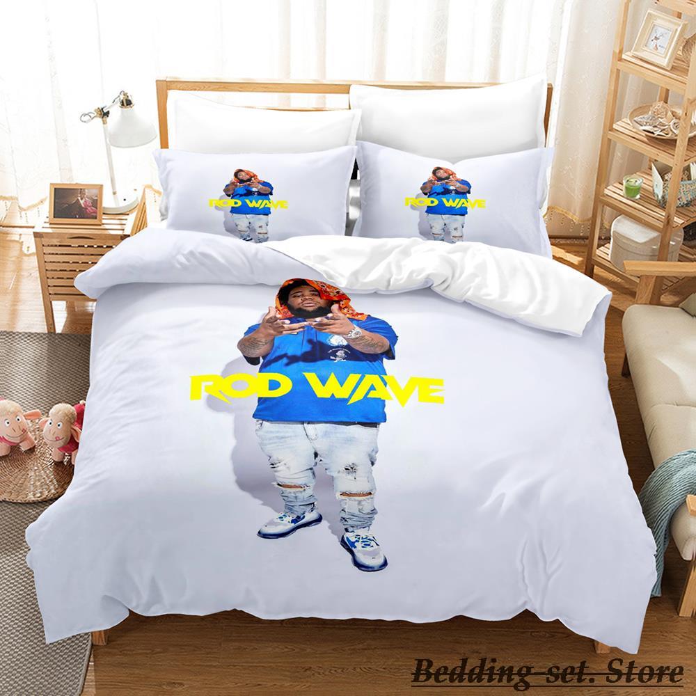 New Rod Wave Bedding Set Single Twin Full Queen King Size Bed Set Adult Kid Bedroom Duvetcover Sets Anime Parure De Lit Bed